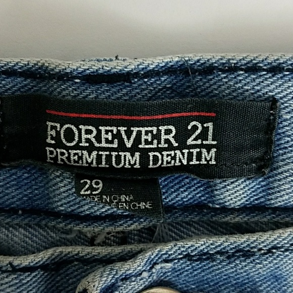 forever 21 denim medium wash distress [AA20 - Picture 3 of 4